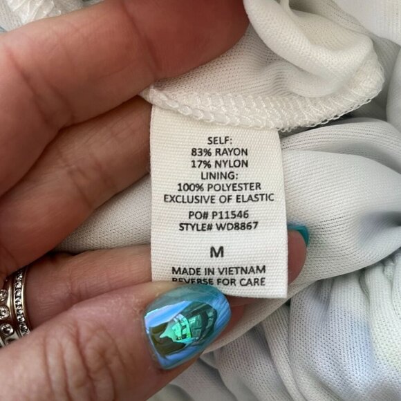 Timing Tropical Leaf Print Maxi Dress NWT Cutout Tie Back Size M - Picture 11 of 12